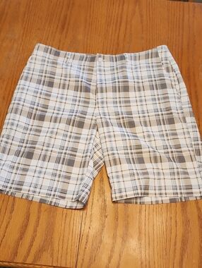 Ben Hogan Beige and White Plaid Shorts